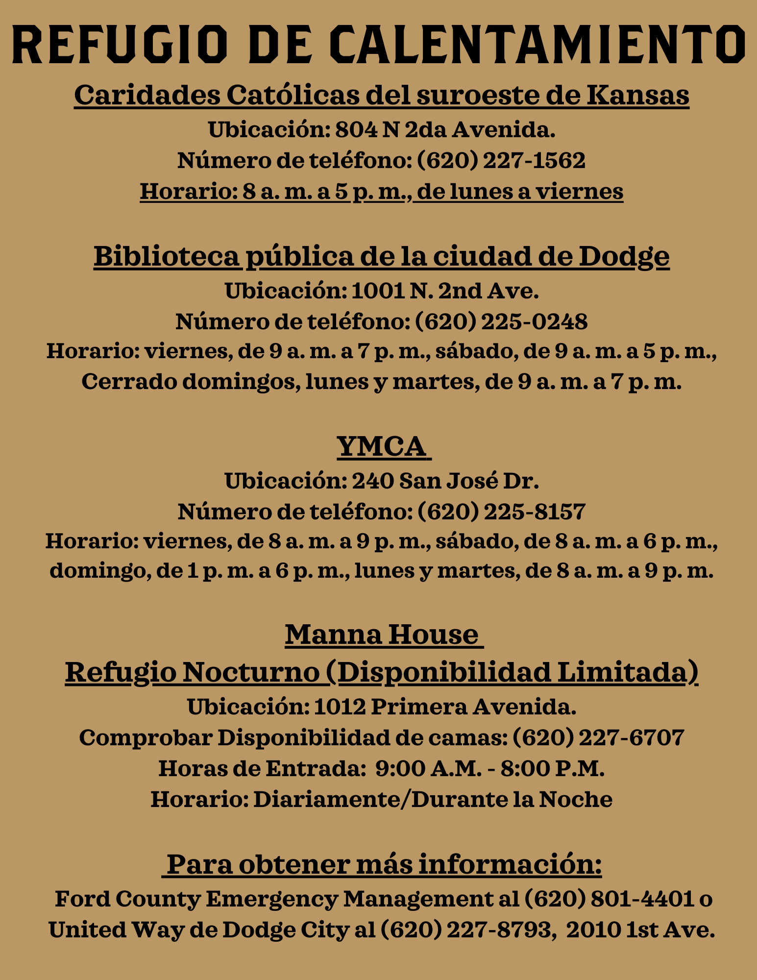 Warming Shelter - Sp